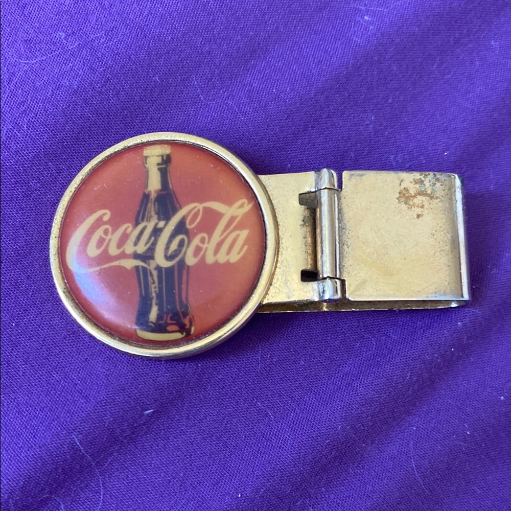 Coca Cola Gold and Red Bottle Cap Money Clip